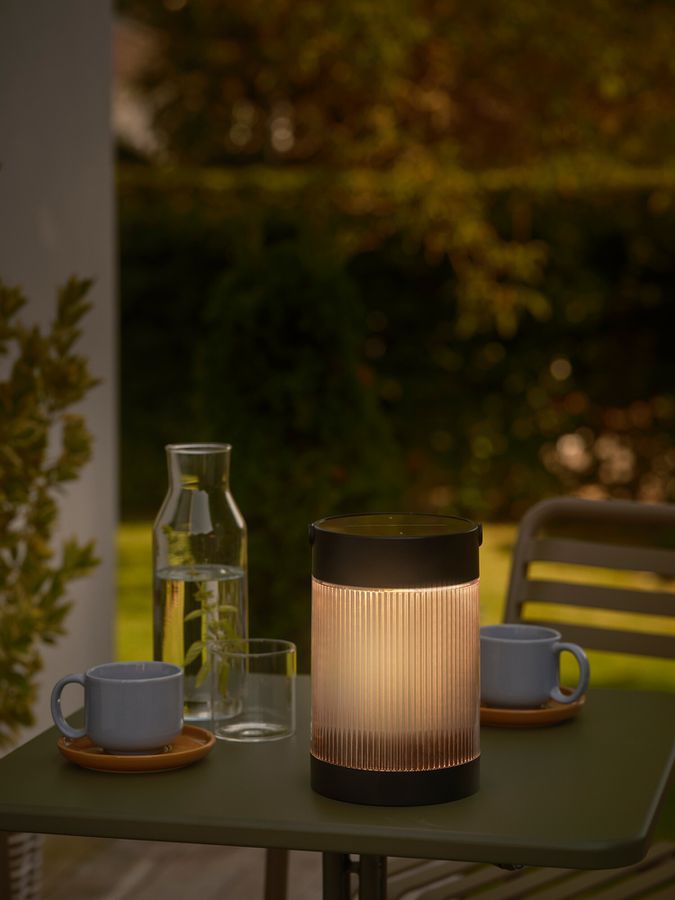 Coupar, Solar-Tischleuchte, Schwarz - LED-Modul 3.2W, IP44, schwarz