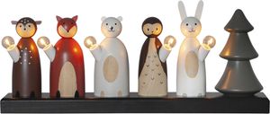Kerzenleuchter Forest Friends - IP20, Multicolor, Warmweiss