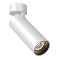 Anbauspot PURE Art - 15W, 950lm, 3000K ,IP20, CRI90, UGR<10, Weiss-Schwarz, PhasenDIM, D=55mm, H=150mm