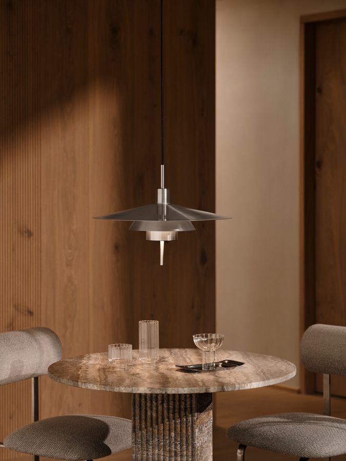 Pendelleuchte Latika Gebürstetes Chrom - E27, IP20, 230V