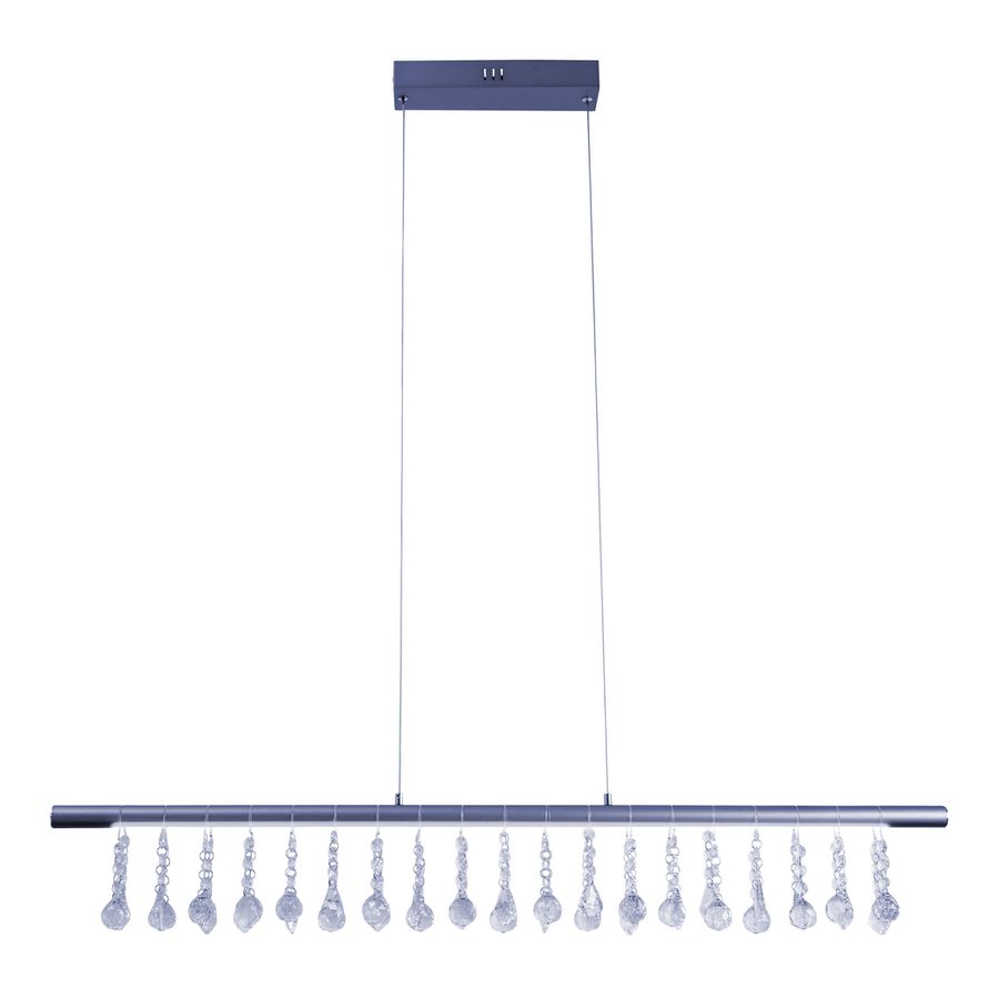 LED Pendelleuchte Nobilis l: ca. 100 cm - grau - LED, 23.6W, IP20