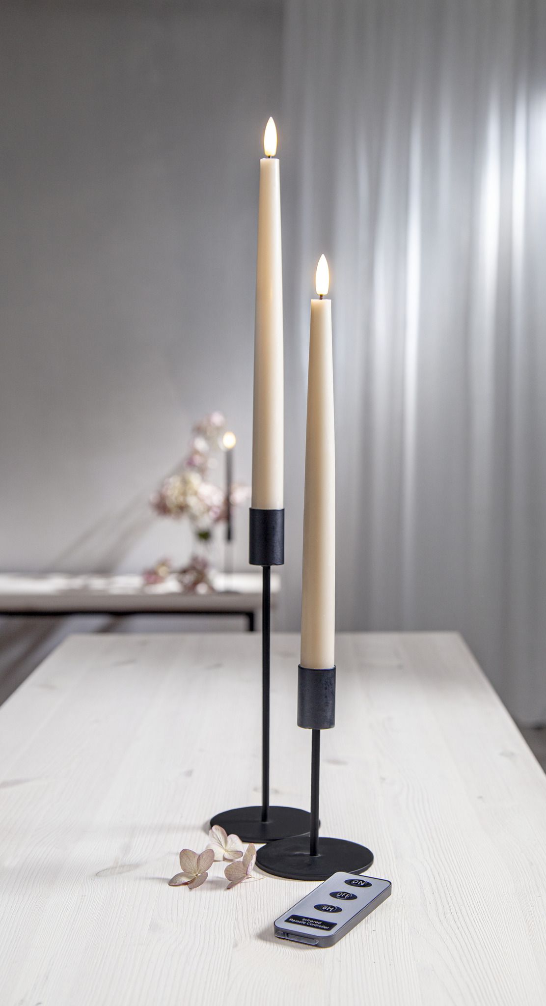LED Dinner Kerze 2 pack Flamme Slim - 0/20