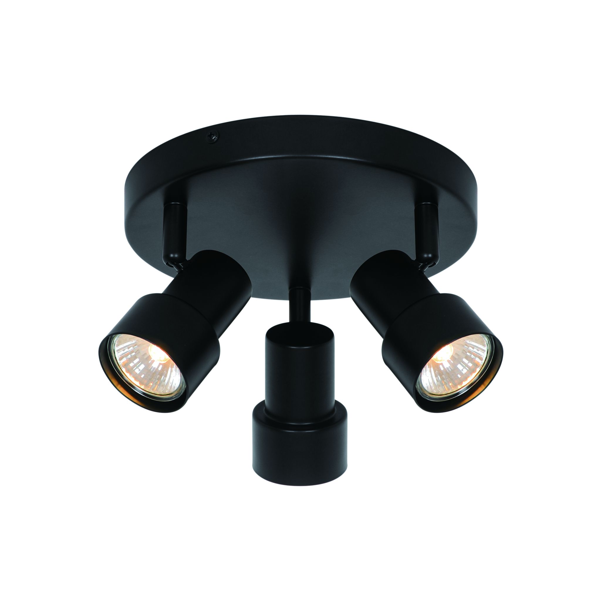 Deckenleuchte Boston 3-rondel Schwarz - 3x5W, GU10, IP20