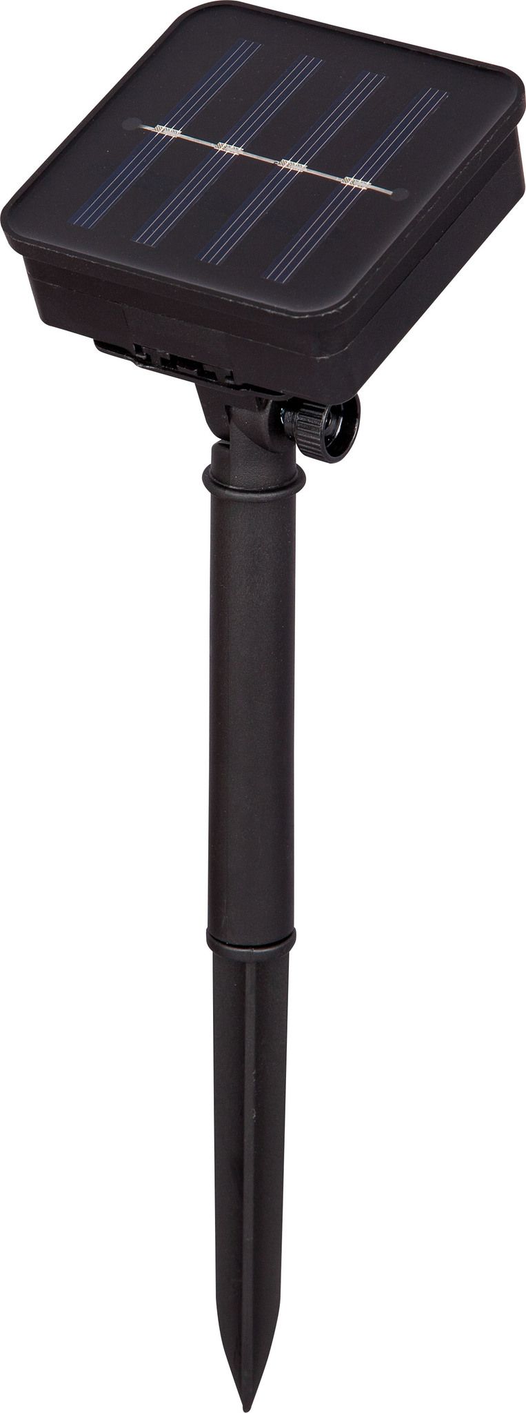 Solar Lichterkette Antares Balcony - AKKU 1x1.2V 400mAh, 2100K , IP44, Kunststoff, Solarpanel mit Drehclip und Spike , L=4100mm, D=80mm