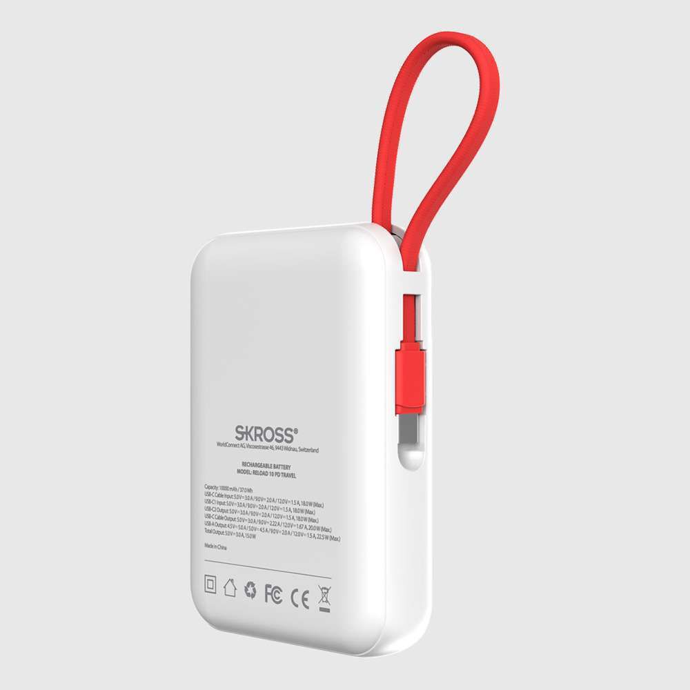 Powerbank RELOAD 10 TRAVEL - 10'000mAh, weiss