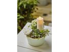 Bougie LED en plastique M-Twinkle - Outdoor, Weiss, 11.5cm Höhe, Timerfunktion