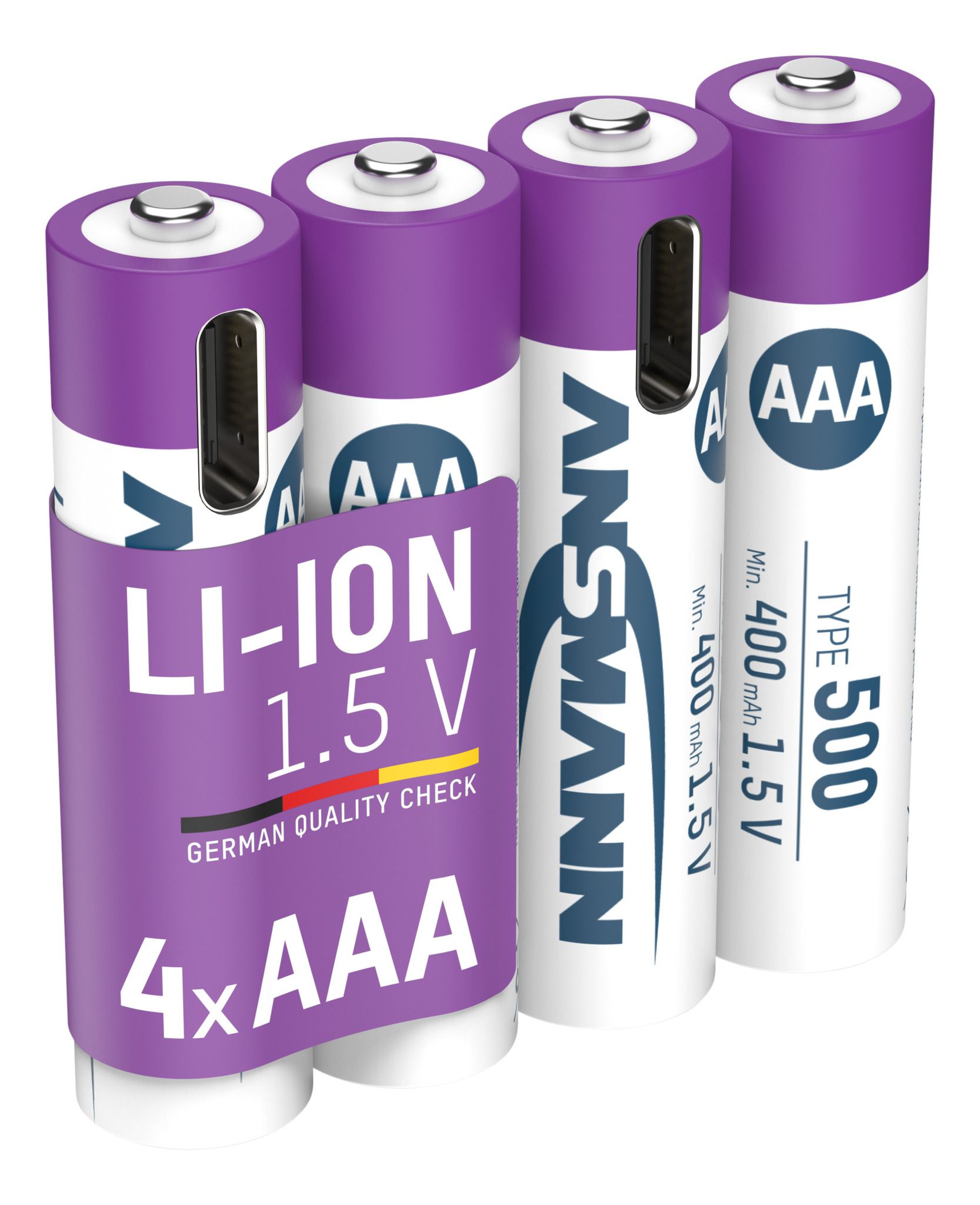 NiMH pile rechargeable Micro AAA 550mAh, 2er blister - 4er Kartonage