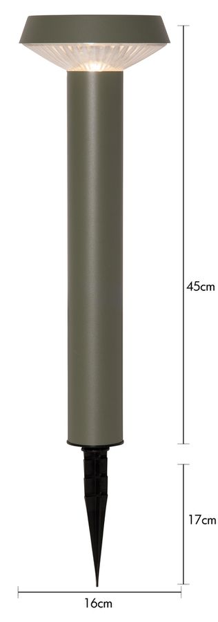 Solar Pollerleuchte Casa - Indoor, Outdoor, Warmweiss, Grün