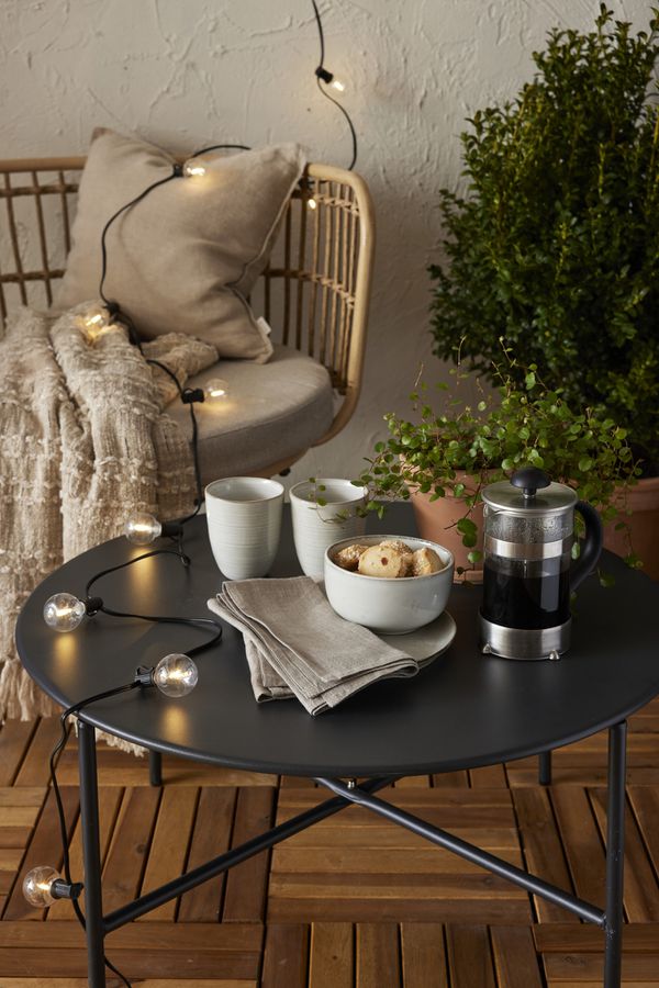 Solar Lichterkette Globe Mini - Indoor, Outdoor, Warmweiss, Schwarz