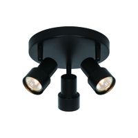 Deckenleuchte Boston 3-rondel Schwarz - 3x5W, GU10, IP20