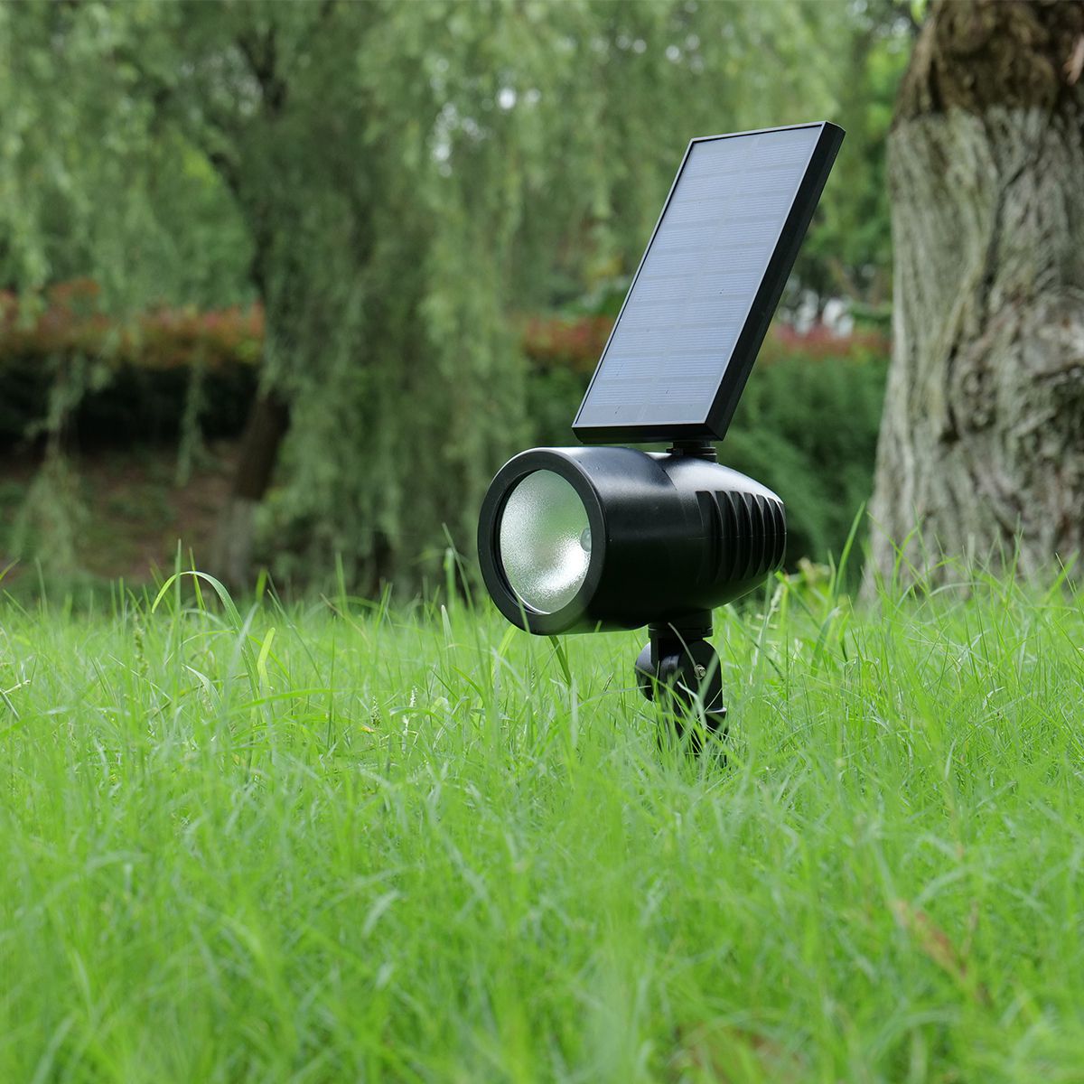 Solar Scheinwerfer Powerspot - Schwarz, Lichtfarbe Warmweiss; 2200mAh