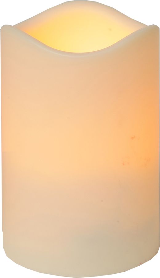 Bougie en plastique à DEL Paul - Outdoor, Beige, 11.5cm Höhe, Timerfunktion