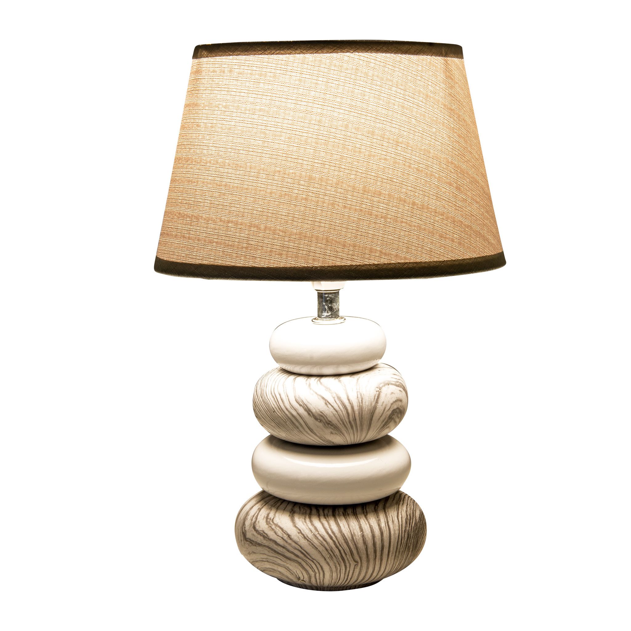 Keramik Tischleuchte Stoney h: 31cm - E14, 40W, IP20