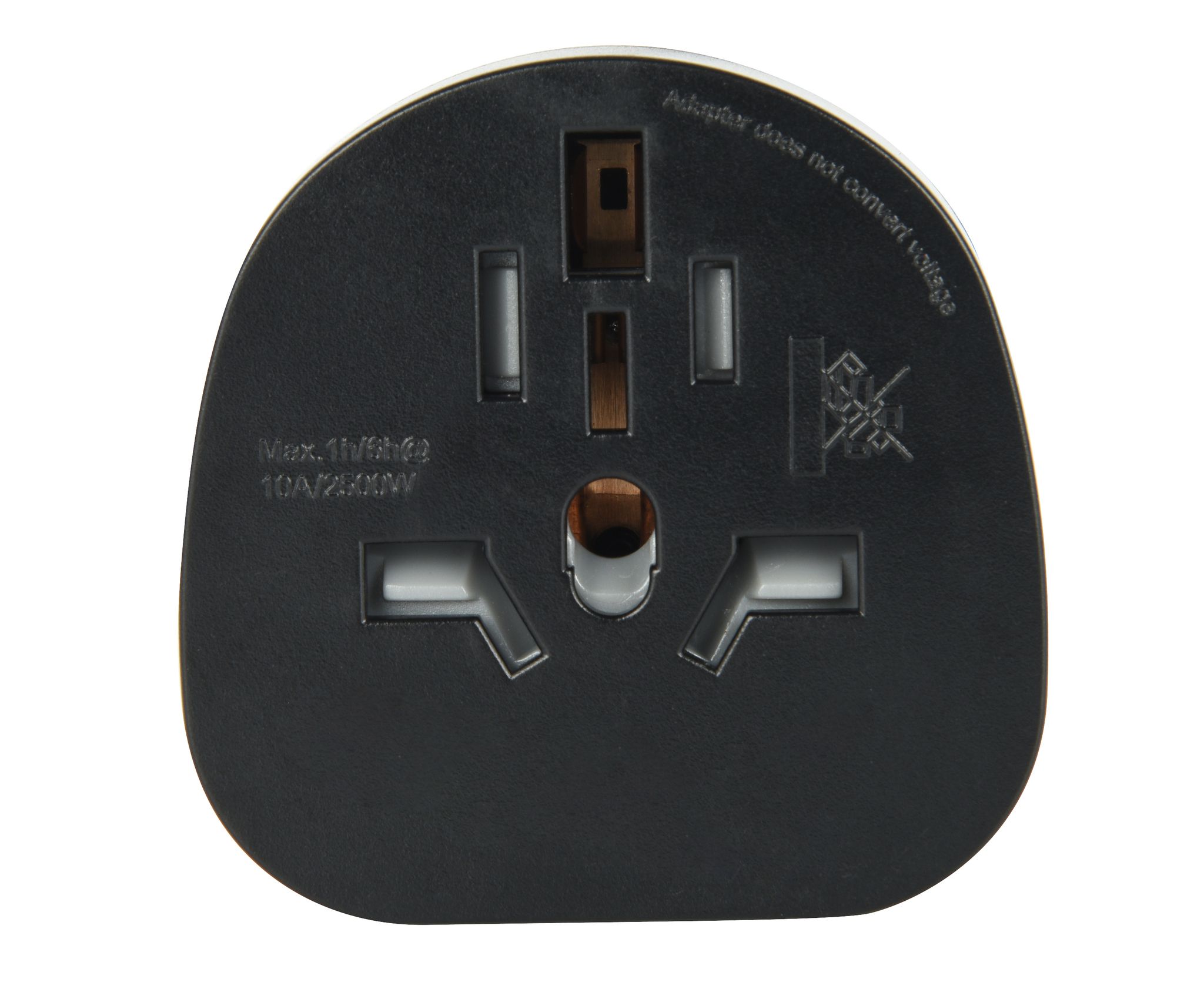 Reiseadapter World to Switzerland, schwarz - Out: CH In: IT, BRA, UK, USA/Japan Typ A/B, AUS/China