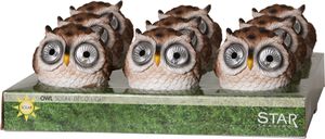 Display Solar Licht Owl - IP44, Warmweiss, Braun