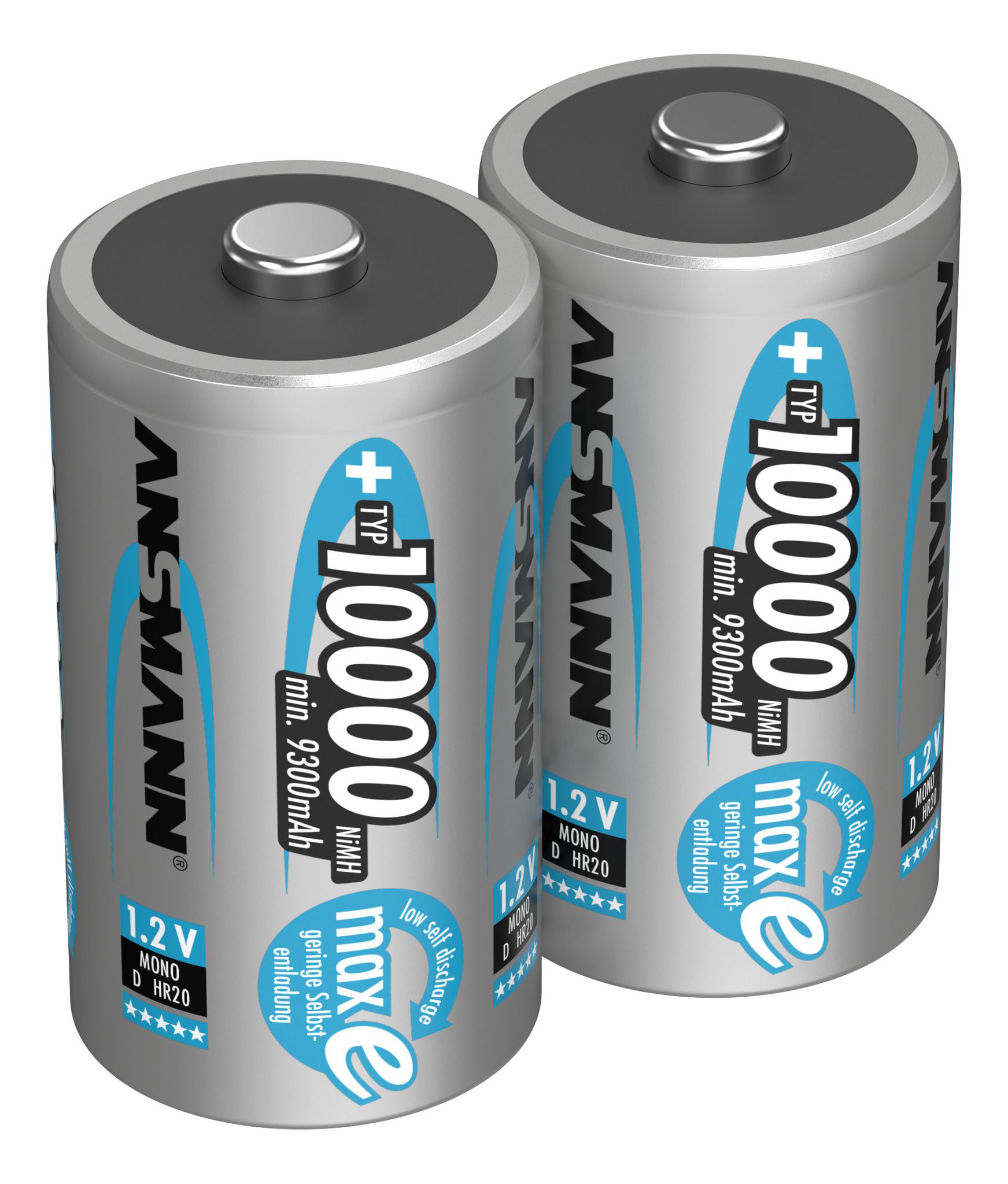 NiMH Akku Mono D Typ 10000 - Akku NiMH, D, 1.2V, 9300 mAh