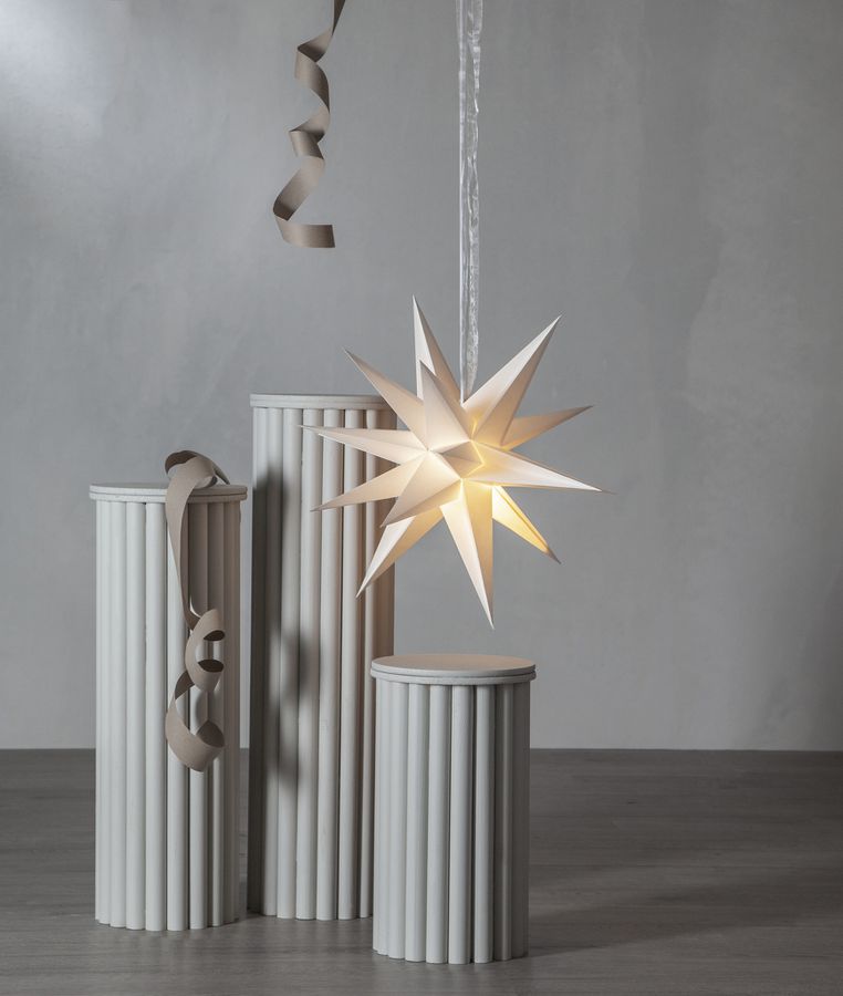 Papierstern December - IP20, Weiss