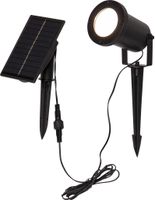 Solar Spotlight Powerspot - Indoor, Outdoor, Warmweiss, Schwarz