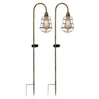 2er-Set LED Deko-Solar-Erdspieß h:76.5cm - IP44, warmweiss, 0.06W