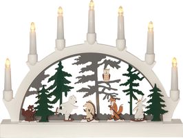 Kerzenleuchter Forest Friends - IP20, Multicolor, Warmweiss