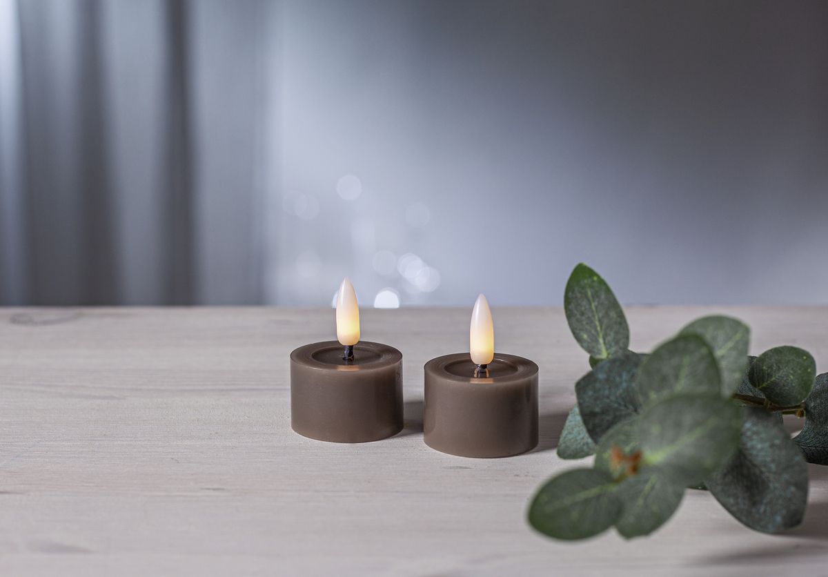 LED Teelicht 2 Pack Flamme Flow - Indoor, Mole, 5cm  Höhe, Timerfunktion