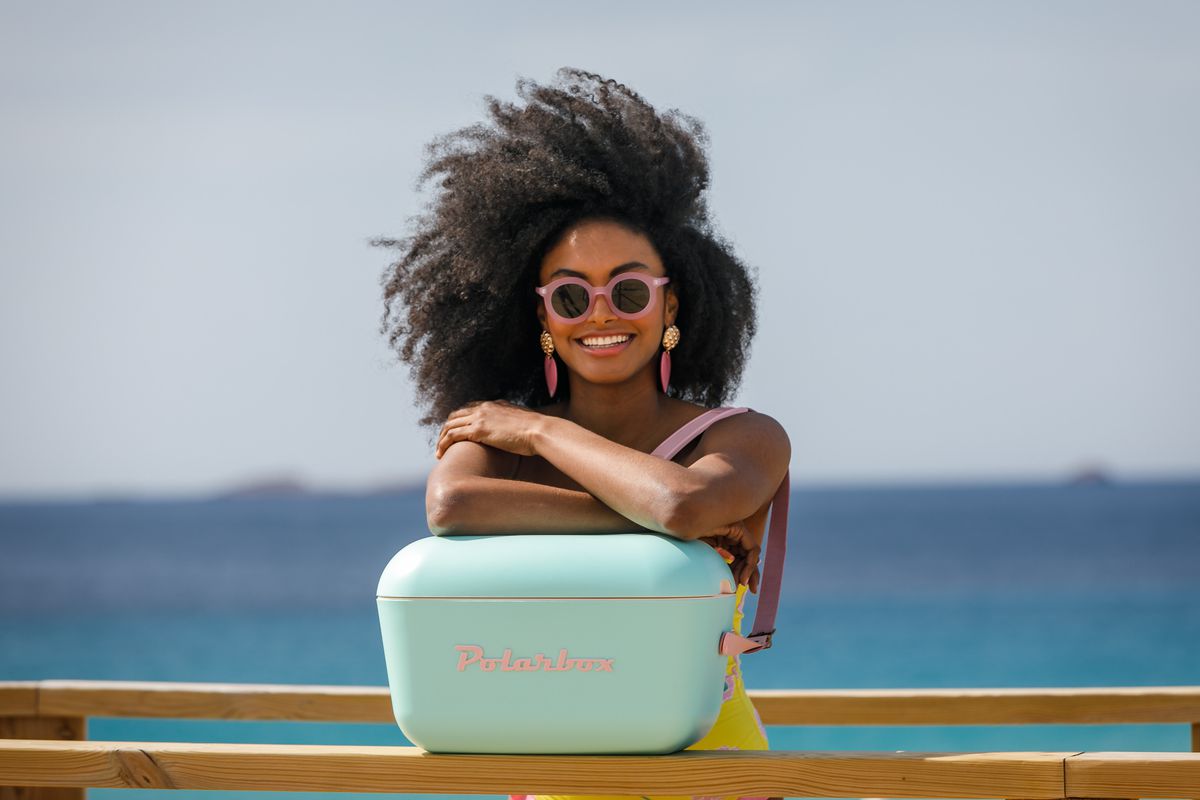 Polarbox Retro Cooler cyan 12l - Kühlbox, 12l, Vintage Design