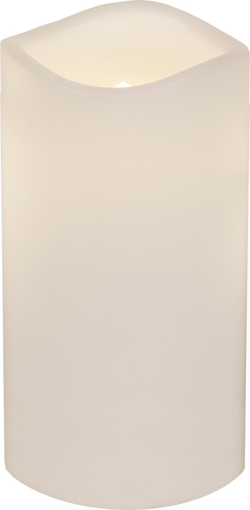 LED Pillar Kerze Paul - Outdoor, Weiss, 15cm Höhe, Timerfunktion