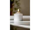 LED Pillar Kerze Flamme - Indoor, Weiss, 9.5cm Höhe, Timerfunktion