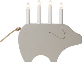 Kerzenleuchter Gry - IP20, Beige, Kaltweiss