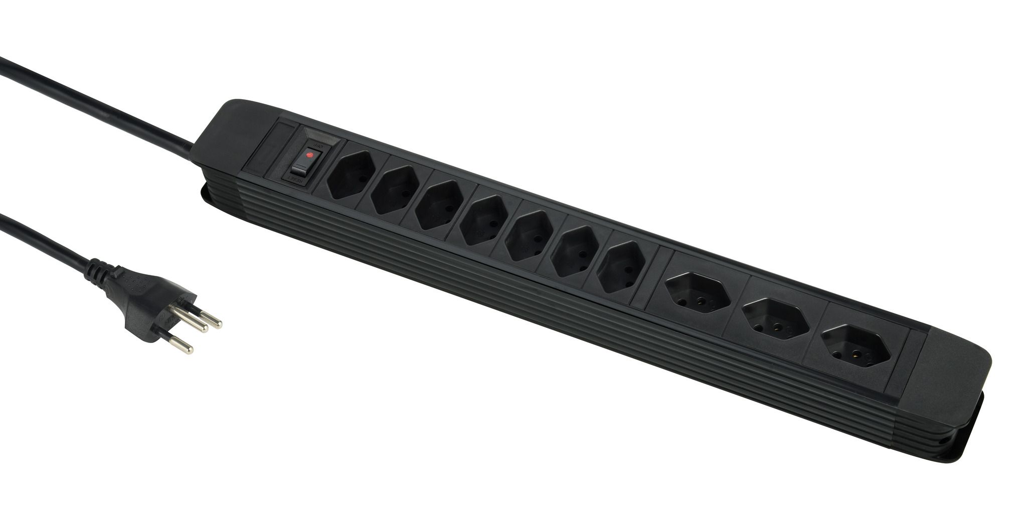 PRINCIPIO 3xH/7xV - 10x T13 (3x horizontal / 7x vertikal), 5.0m Kabellänge, Schalter, schwarz