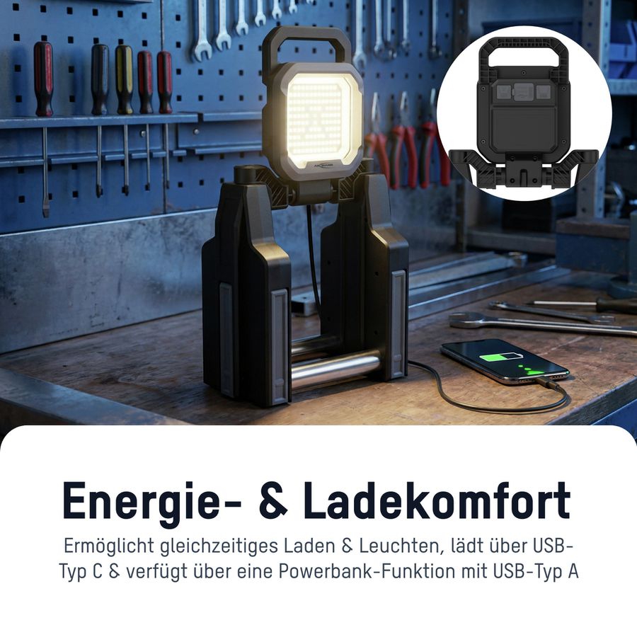 Arbeitsleuchte Teleskop WL3000R - 60W, 3000lm, IP54