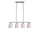 Esstischleuchte MARON - E14, max. 4x40W, IP20, nickel + weiss, nicht dimbar, exkl. Leuchtmittel, L=724mm, B=120mm, H=1400mm