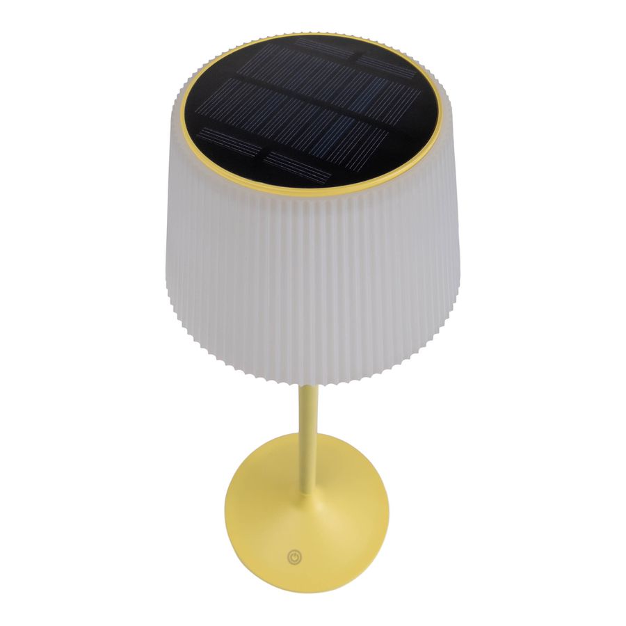 Solar- Akkutischleuchte EMMI gelb inkl. CCT  Touch H: 38 cm - LED-Modul, 3W, IP44