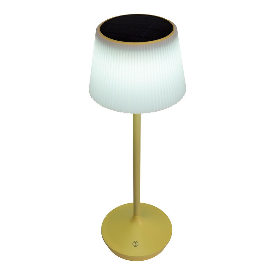 Solar- Akkutischleuchte EMMI gelb inkl. CCT  Touch H: 38 cm - LED-Modul, 3W, IP44