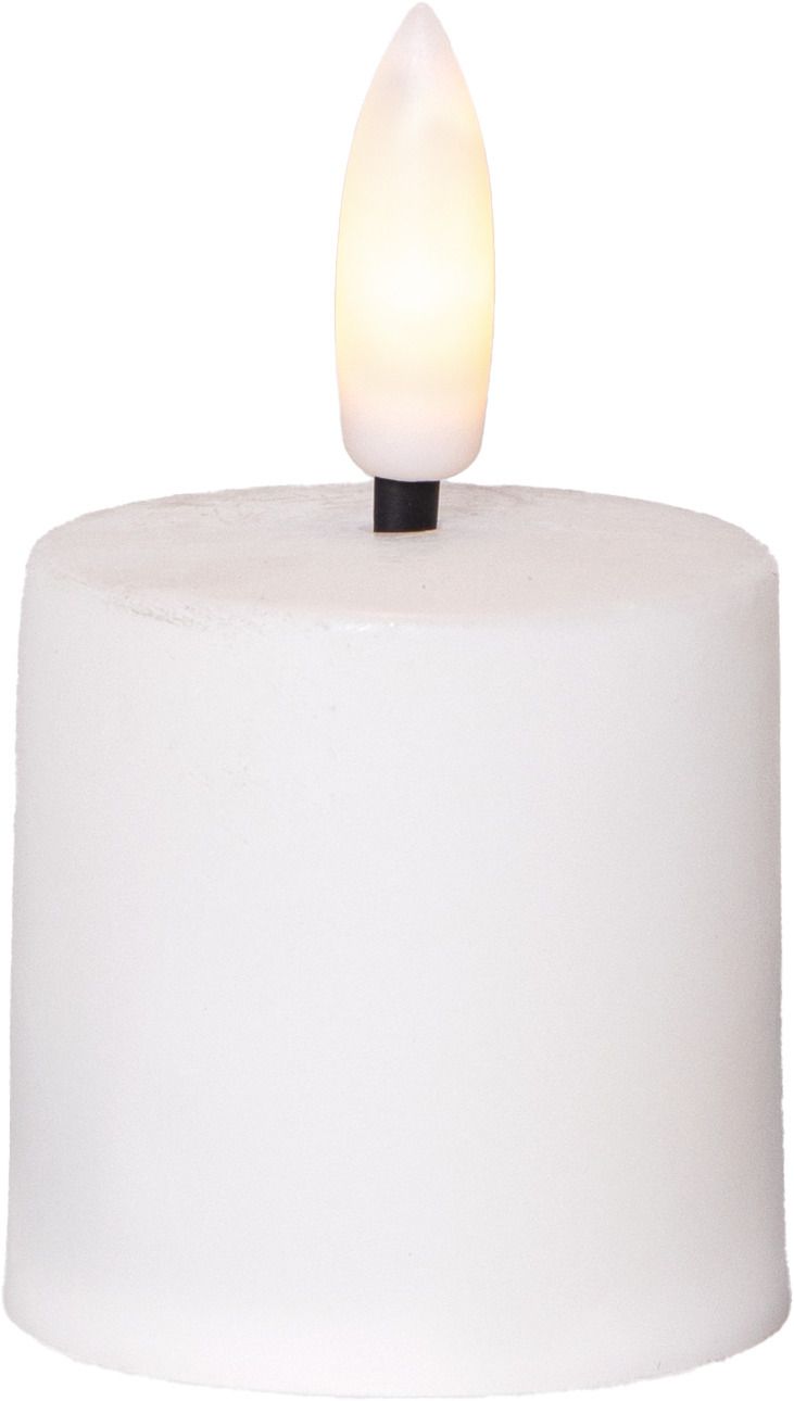 LED Kerze 6 Pack Flamme Charge - Indoor, Weiss, 8.50 cm Höhe, Timerfunktion