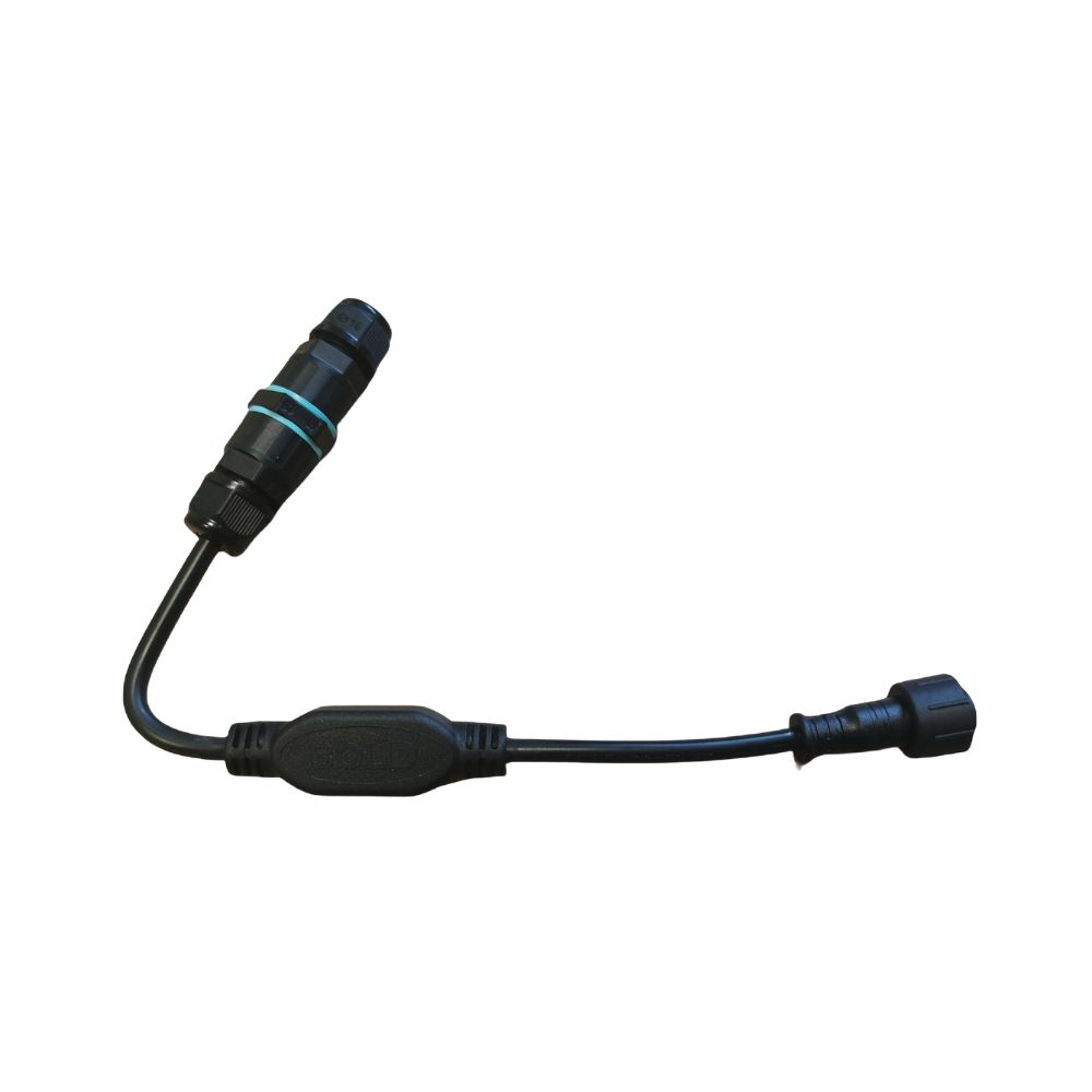 Playlight 24V Leuchtenverbinder Extern M12 - M12-Stecker + 20cm H03VVF