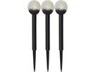 Solar Poller-Leuchte 3 Pack Roma - Schwarz, Lichtfarbe Warmweiss