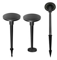 Spot de jardin à LED KOLIBRI - 3.7V DC, 2W, 70lm, 2700K, IP65, dunkelgrau, nicht dimmbar, D=150mm, H=605mm