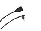Verlängerungskabel FLAT 3-Polig - 2m, schwarz, H05VV-F 3G1.0mm2, mit Kinderschutz, 230V - 10A