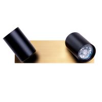 2er Wand- und Deckenleuchten FRIDA L: ca. 24 cm schwarz - GU10, IP20, 40W, 230V