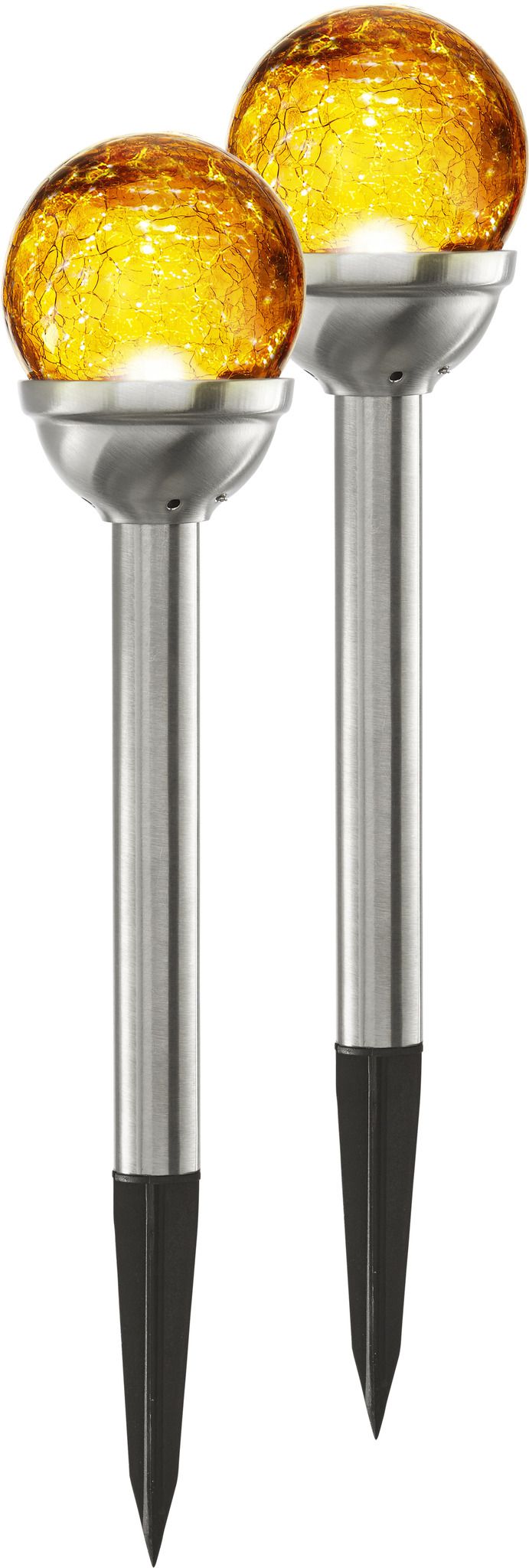 Solar Poller-Leuchte 2 Pack Roma - Amber, Lichtfarbe Amber
