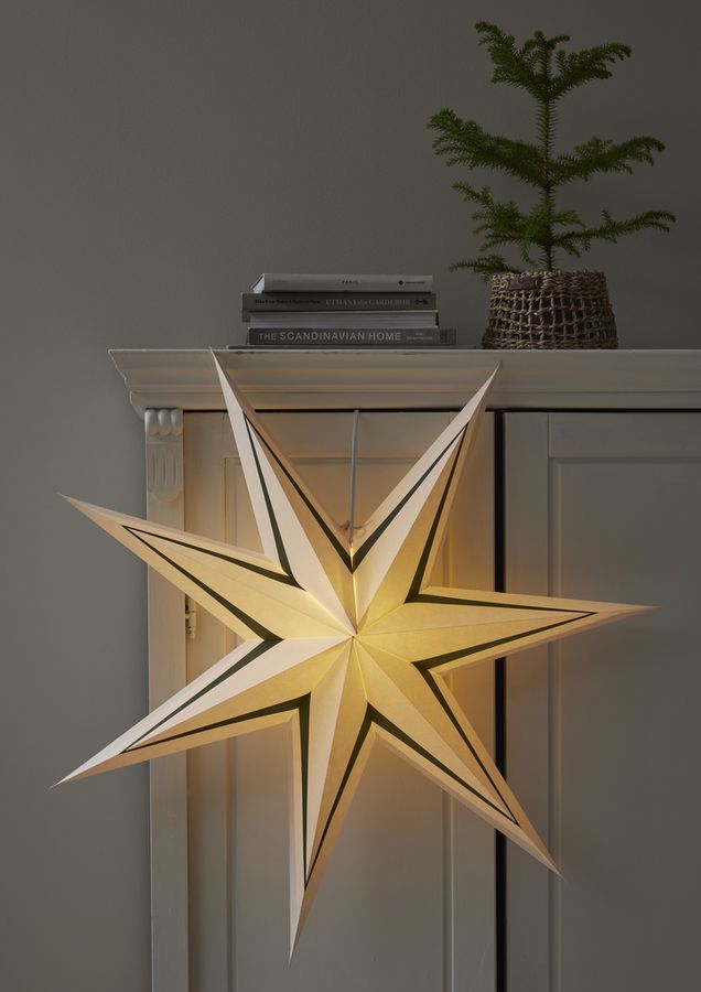 Paper Star Stripe - Indoor, , Weiss