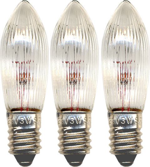 Ersatzlampen 3 Pack - E10, keine Angabe Lm, keine Angabe K, 3W, 23V