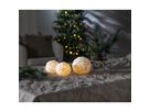 LED Pillar Kerze Snowball - Indoor, Weiss, 9 cm höhe, Timerfunktion
