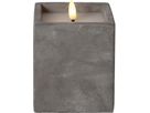 LED Pillar Kerze Flamme Cem - Indoor, Grau, 11 cm höhe, Timerfunktion
