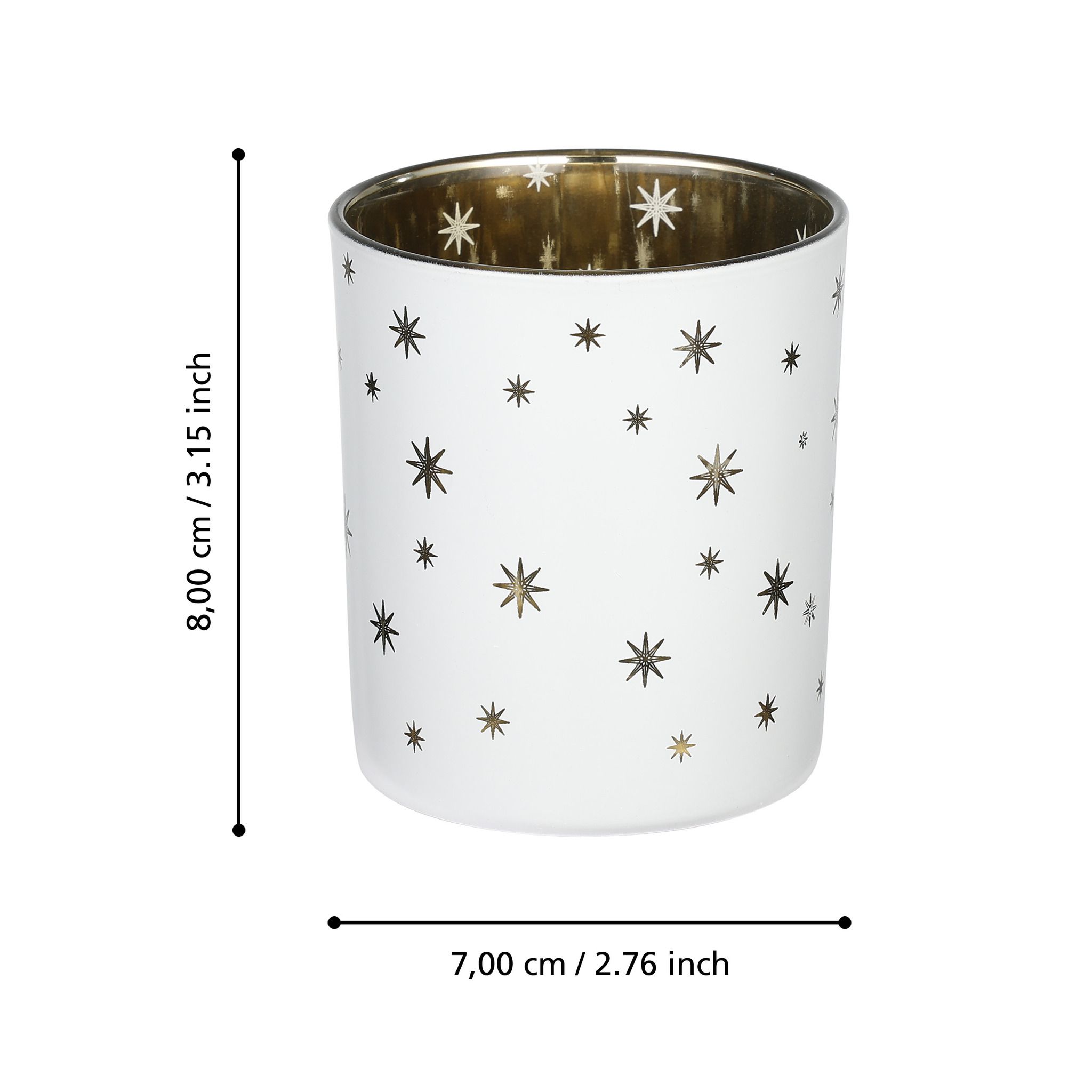 TEELICHTHALTER WS/GOLD Ø70 H-80 LUKUT - TEELICHTHALTER WS/GOLD Ø70 H-80 LUKUT