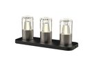 Kristy, Deko TL, 3er Set - Nickel gebürstet, incl. Ladestation u. 1m USB Kabel, IP44, 5V,  0,48 W, 60 Lm, 2200 K -3000K, dimmba