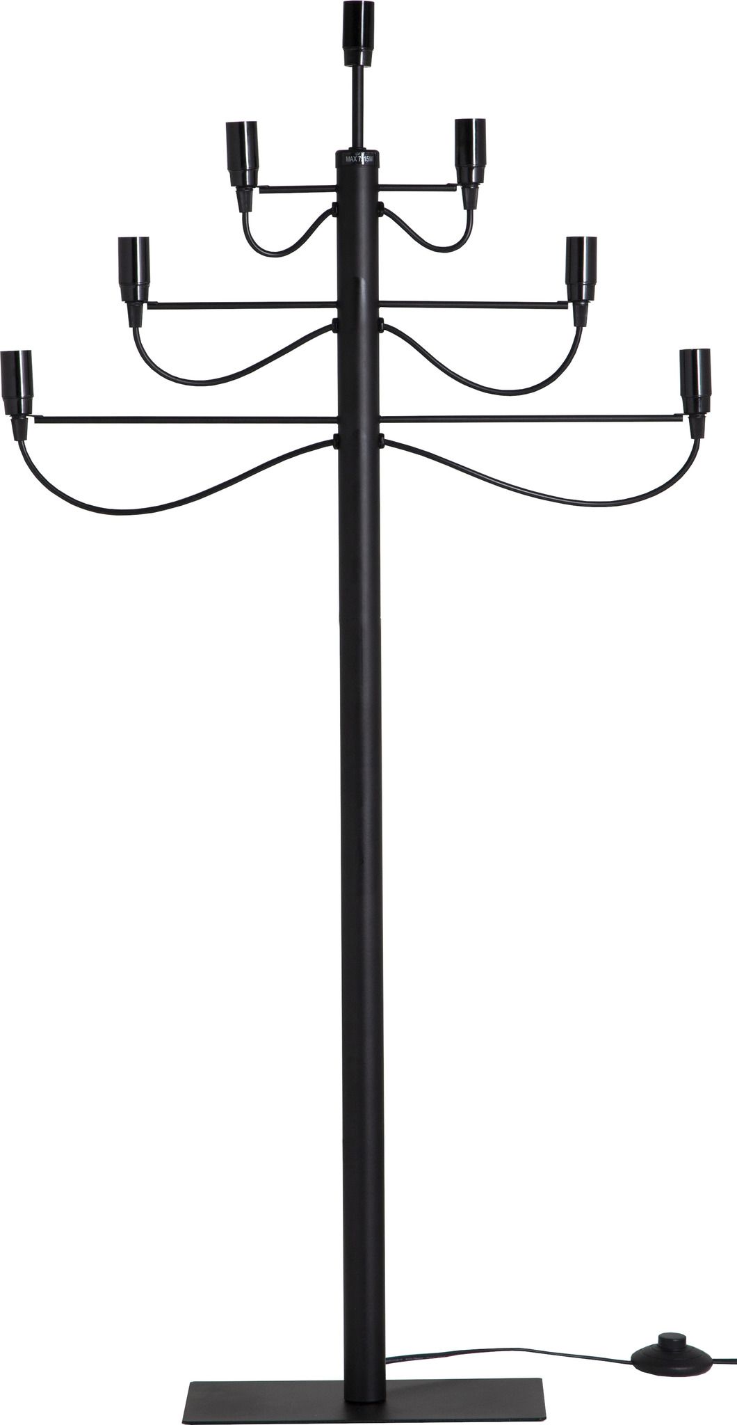 Kerzenleuchter Milano - IP20, Schwarz