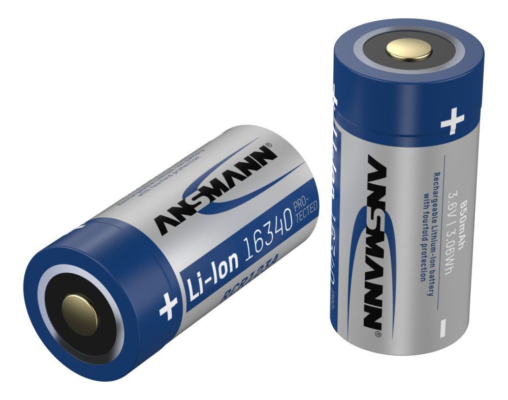 Li-Ion Akku 16340 - Akku Li-Ion, 16340, 3.6V, 850 mAh