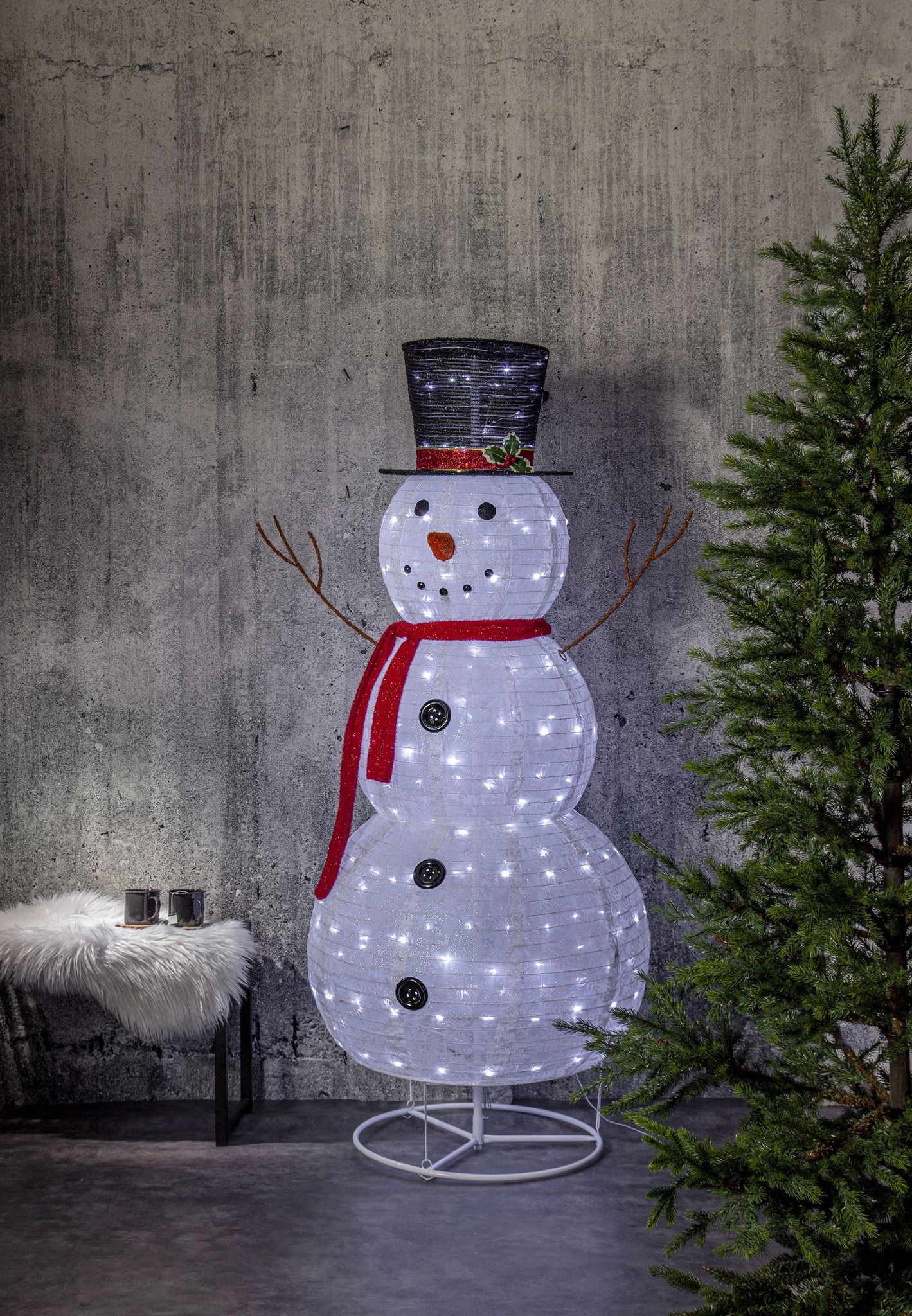 Outdoor Decoration Tecidy - IP44, Kaltweiss, Weiss